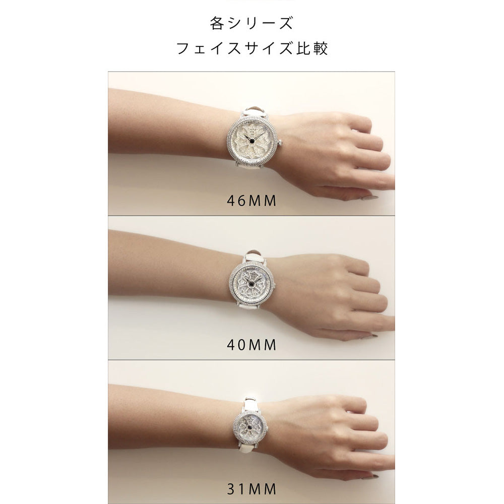 LILY 31MM WHITE x SILVER<革ベルト>