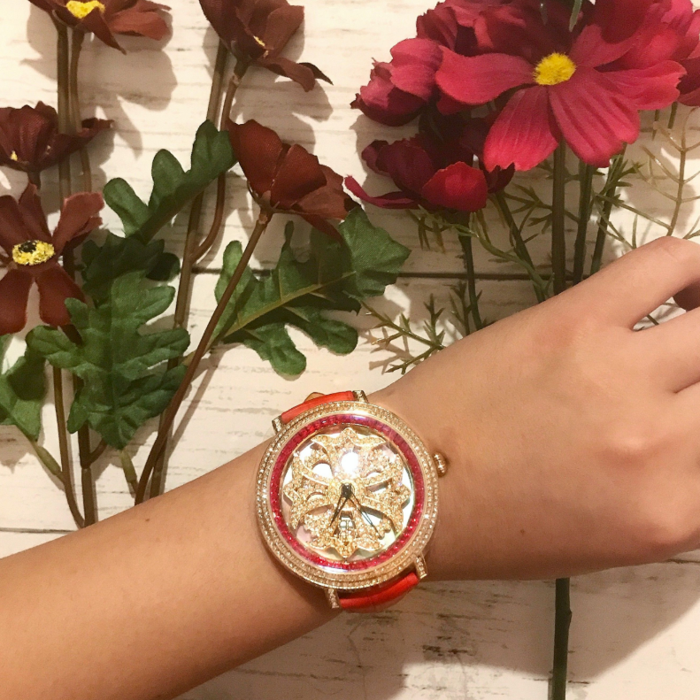 LILY 46MM RED x GOLD ＜革ベルト＞