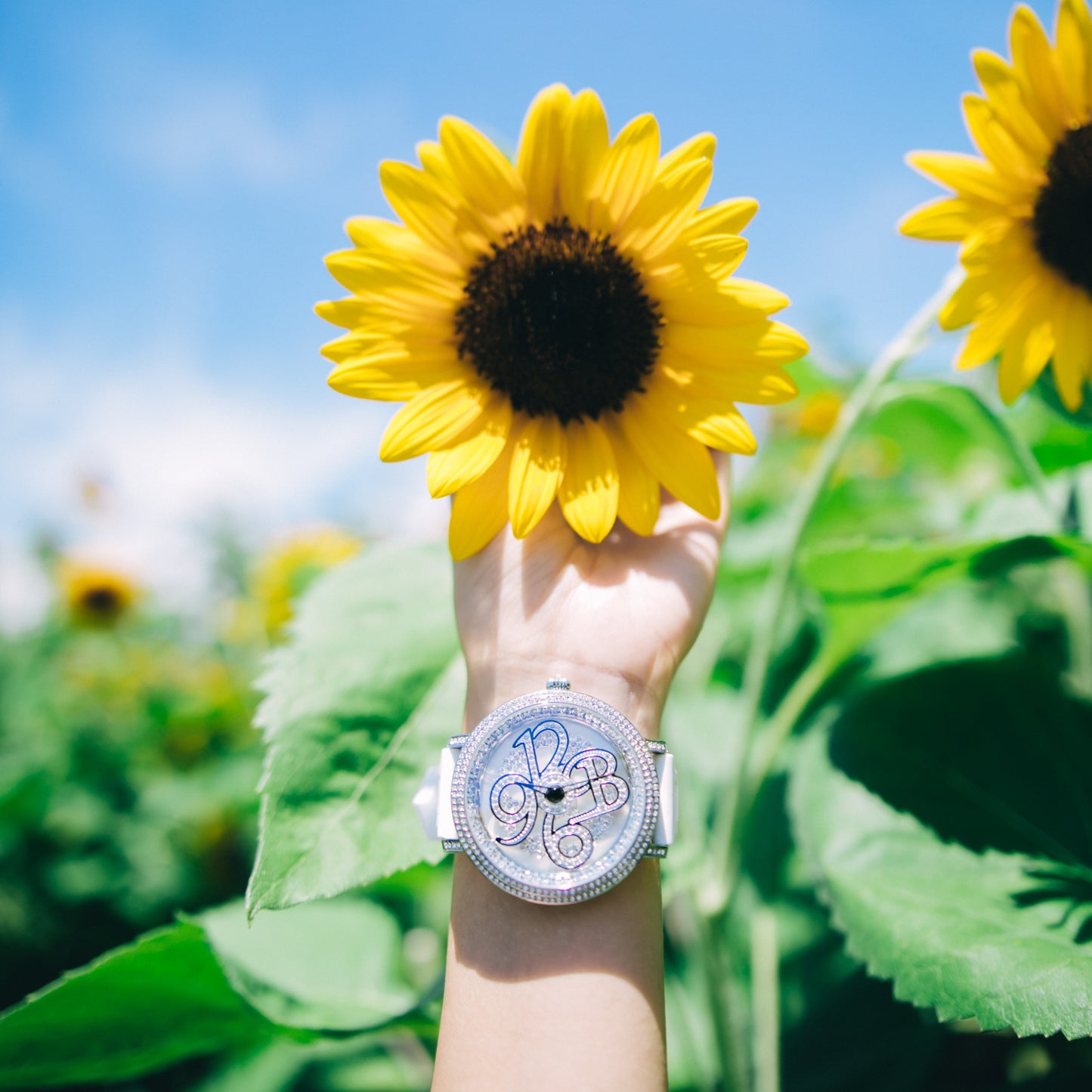 NUMBER 46MM WHITE×SILVER <シリコンベルト>
