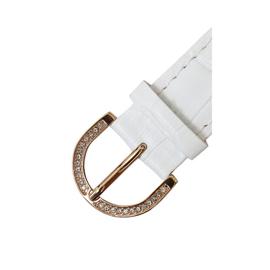 BELT 40MM WHITE x GOLD <革ベルト>