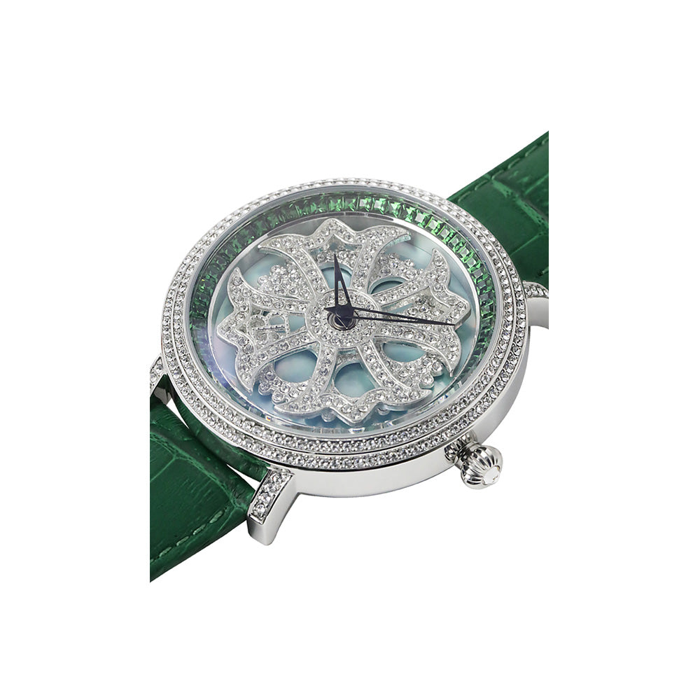 LILY 46MM GREEN x SILVER ＜革ベルト＞ – BRILLAMICOメーカー公式サイト